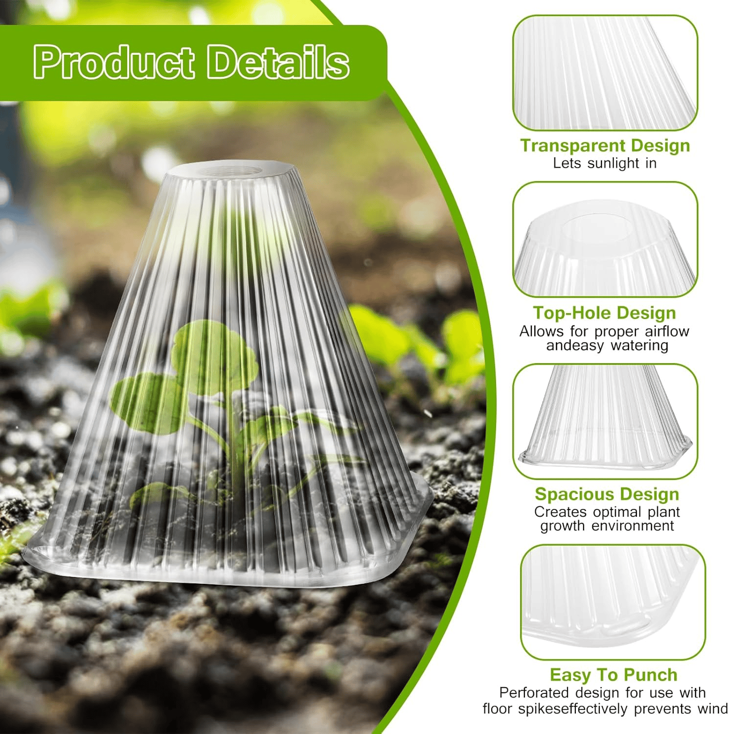 PlantShield™ - Garten-Gewächshaus-Pflanzenabdeckungen (10 Stück/Set)