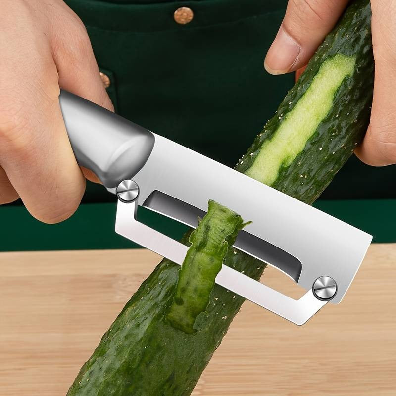 Scharfer Gemüseschäler aus Edelstahl – Für Kürbis, Karotten & sogar Ananas geeignet