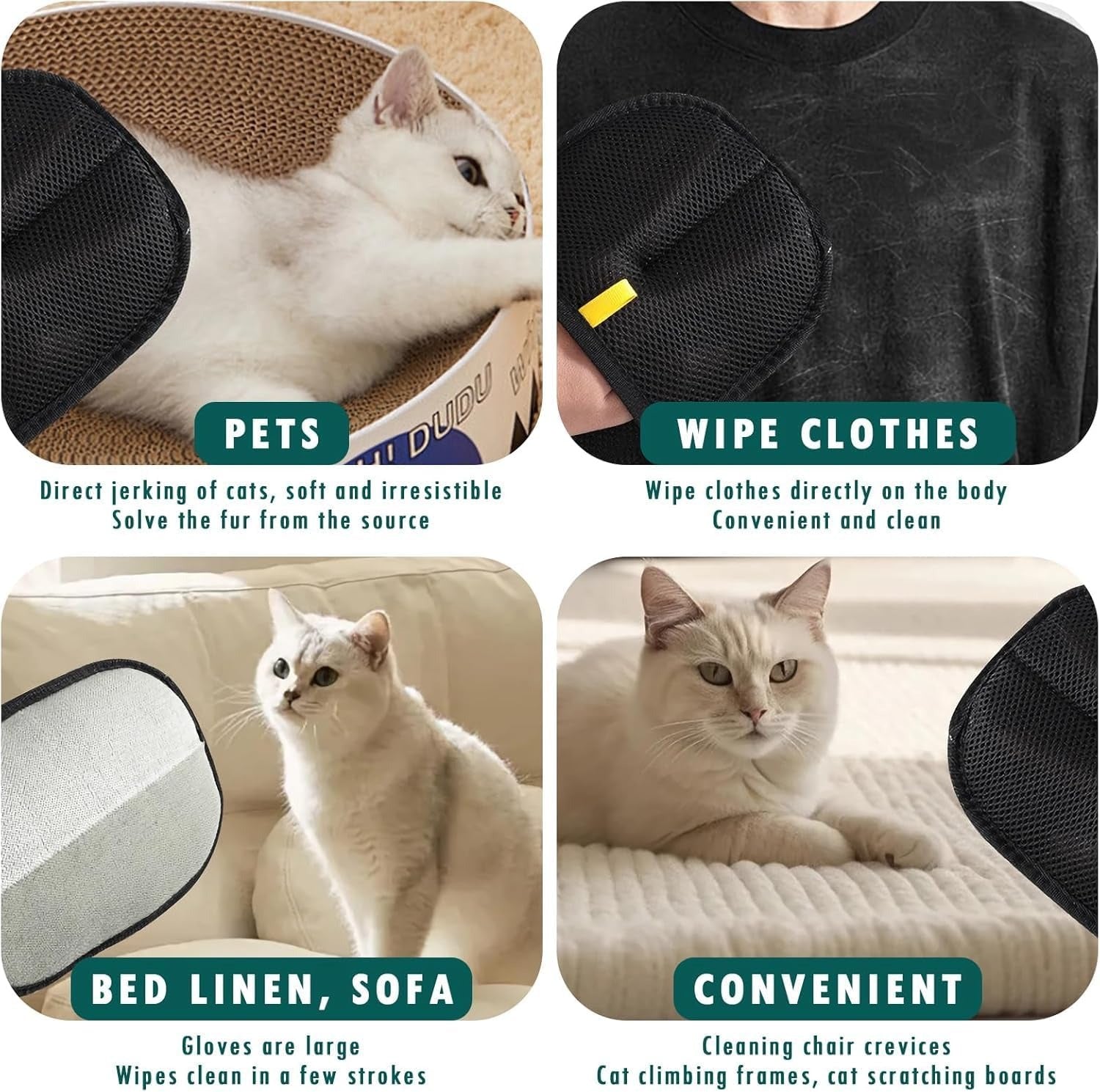 FurGlide™ Tierhaarbeseitigungshandschuh – Mühelose Fellpflege für ein sauberes Zuhause und ein glückliches Haustier