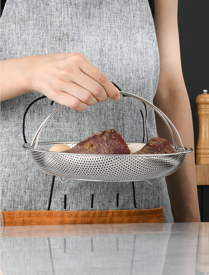 All-in-One Edelstahl-Dämpfer mit Griff