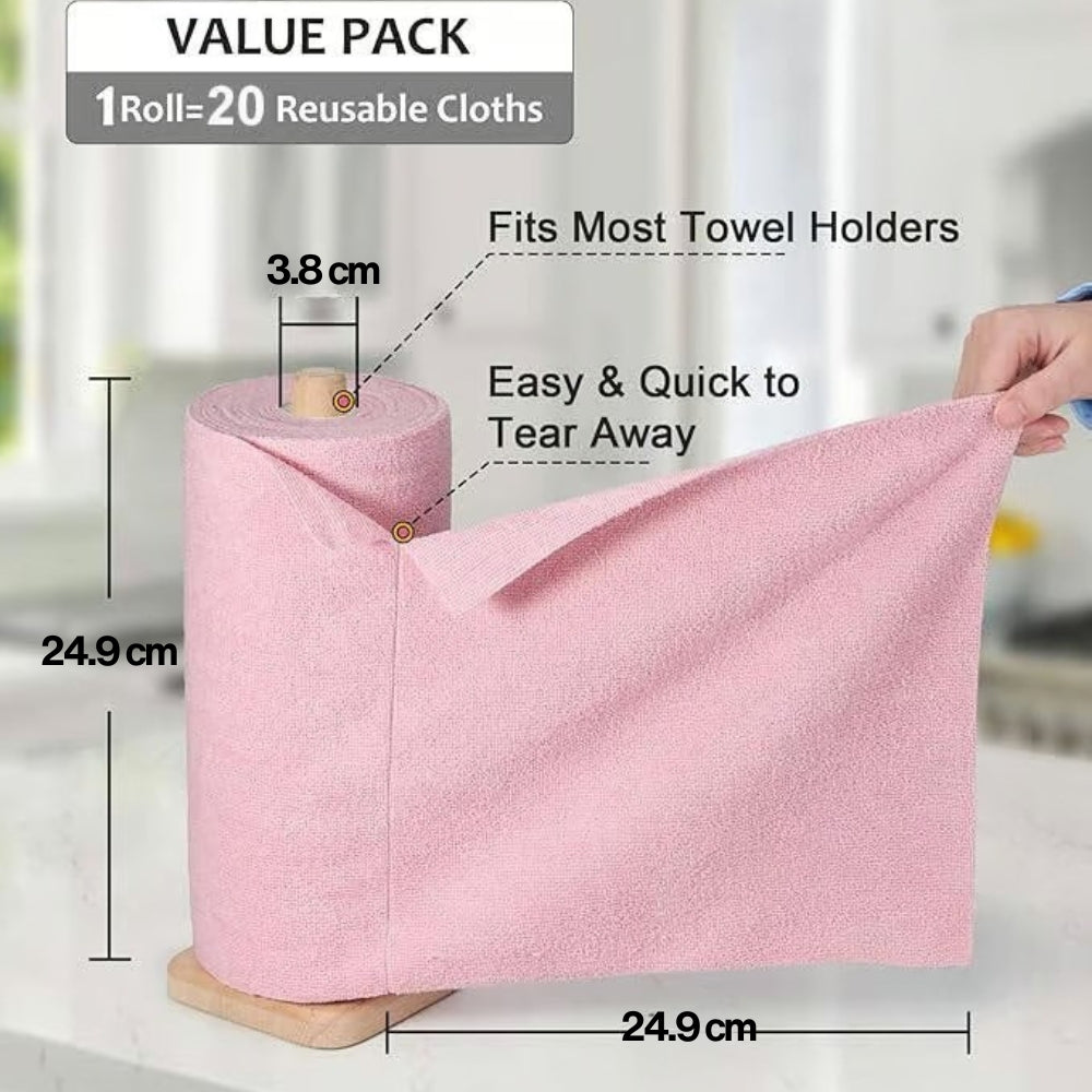 Wiederverwendbare Mikrofasertücher – Handtuchrolle