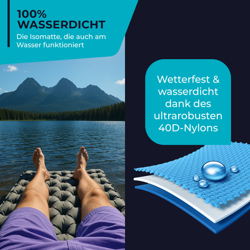 Ultraleichte & kompakte Isomatte - perfekt für unterwegs