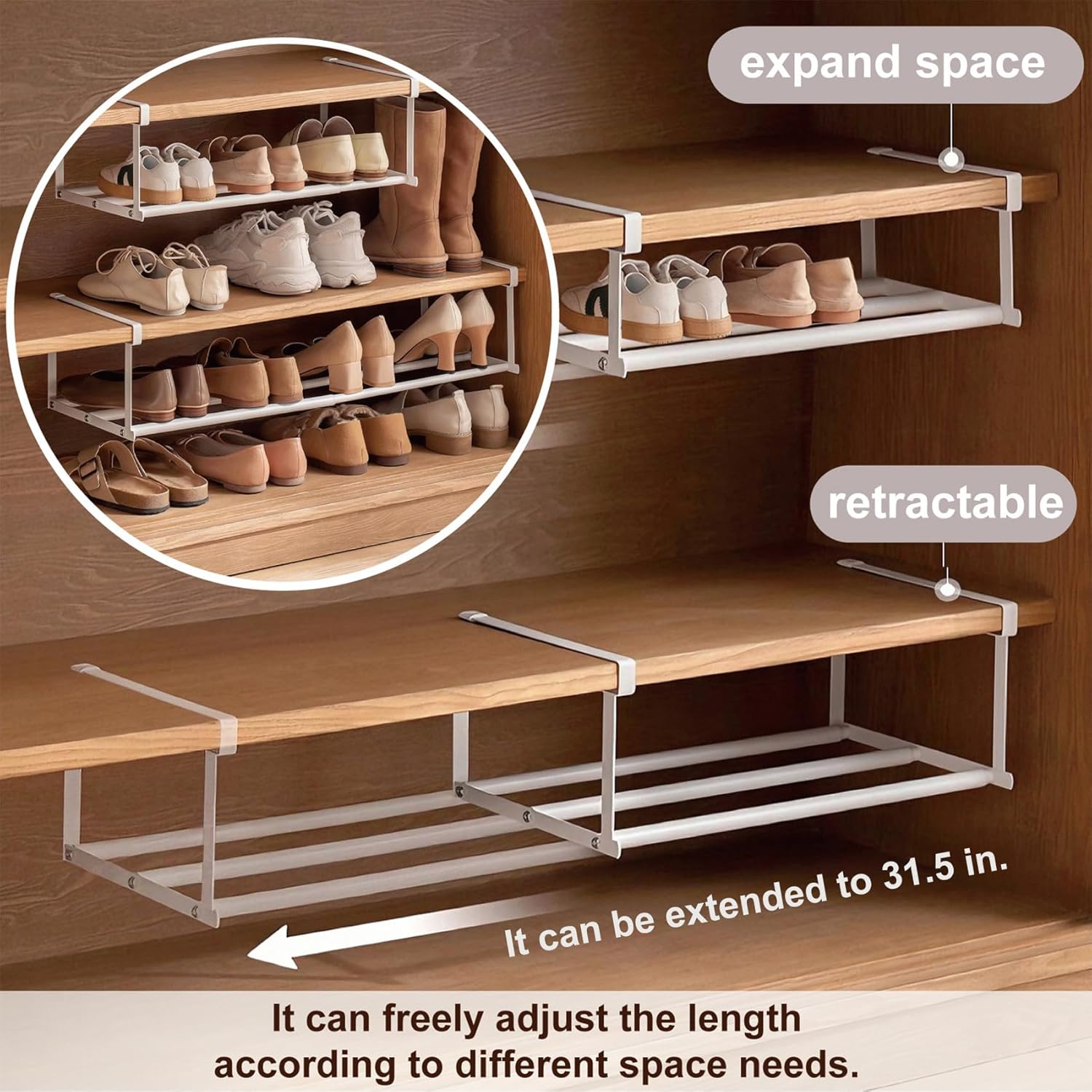 Shelfy™ - Multifunktionales Schrank-Teleskopschiene