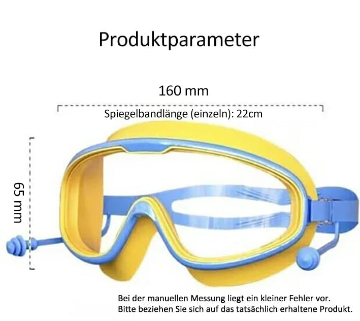Kinder Schwimmbrille | HD-Panorama Sicht | UV-Schutz & Beschlagfrei
