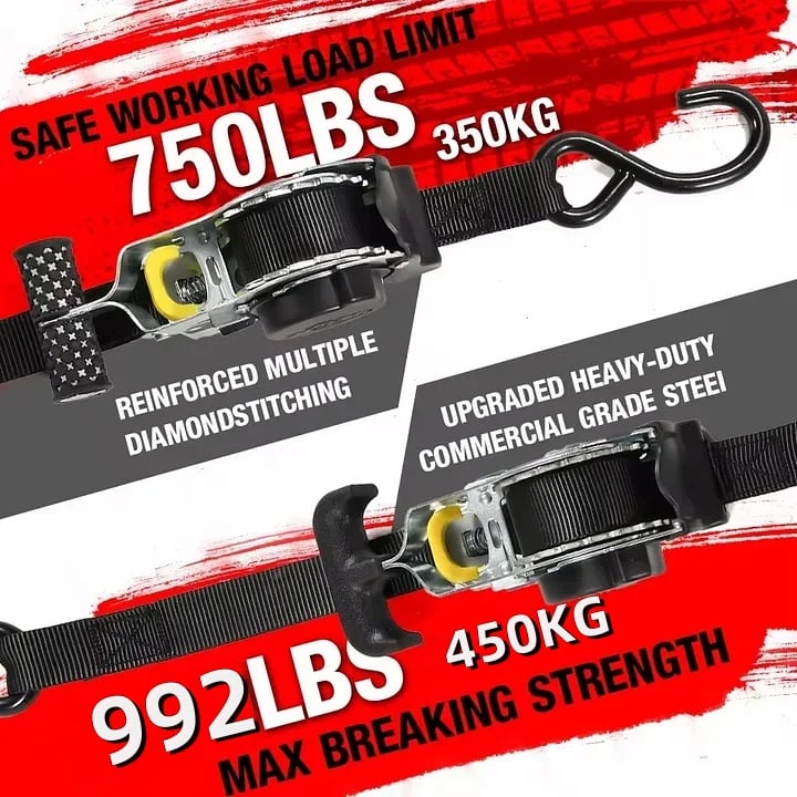 Strapify™ - Rückziehbarer Auto-Ratschenriemen mit unitmotor