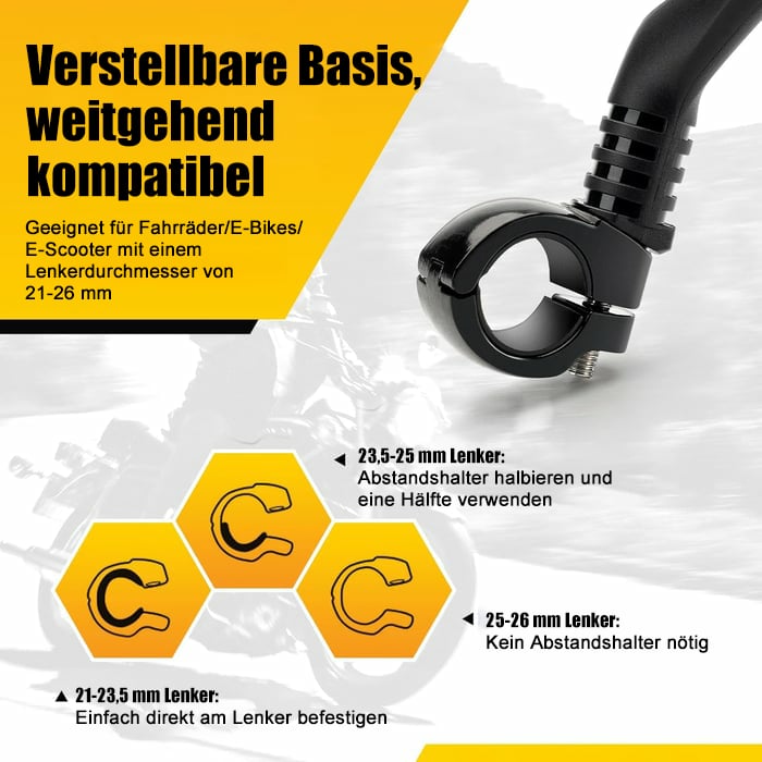 1+1 GRATIS | VeloGuard™ 360 Fahrradspiegel | Kristallklare Rücksicht | 360° Verstellbar | Bruchsicheres Glas