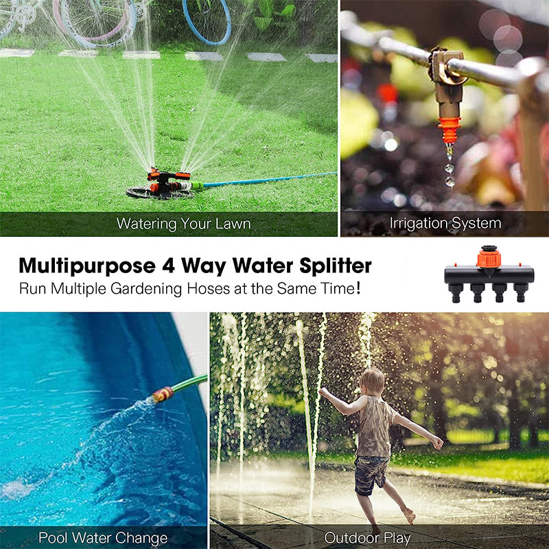 4-Wege-Gartenschlauchverteiler – Mühelose Wassersteuerung für Ihren Garten