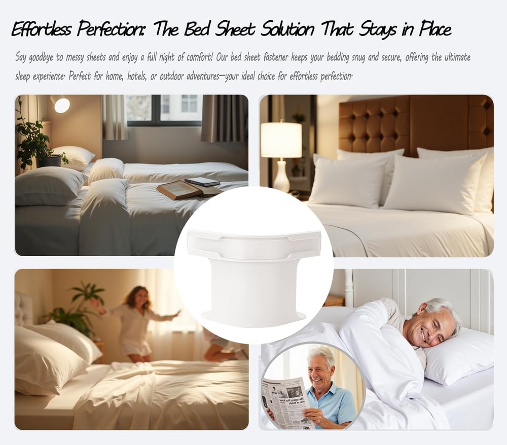 BedFix™ - 4er-Set Bettlaken-Spanner – sicherer Halt für alle Matratzengrößen