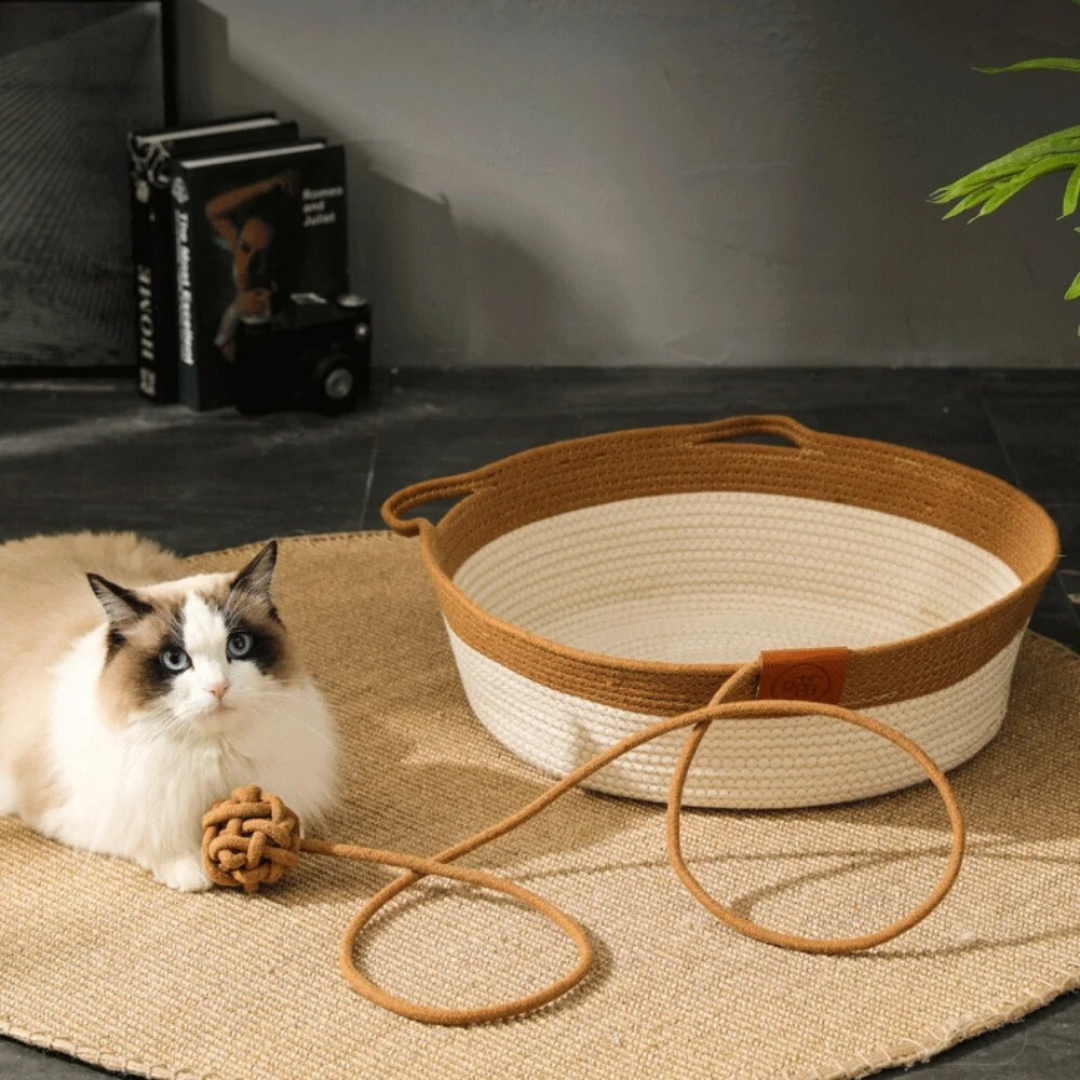 CozyCat - Langlebig Baumwollseil-Katzenbett – Stilvoll und extrem bequem | 50% RABATT