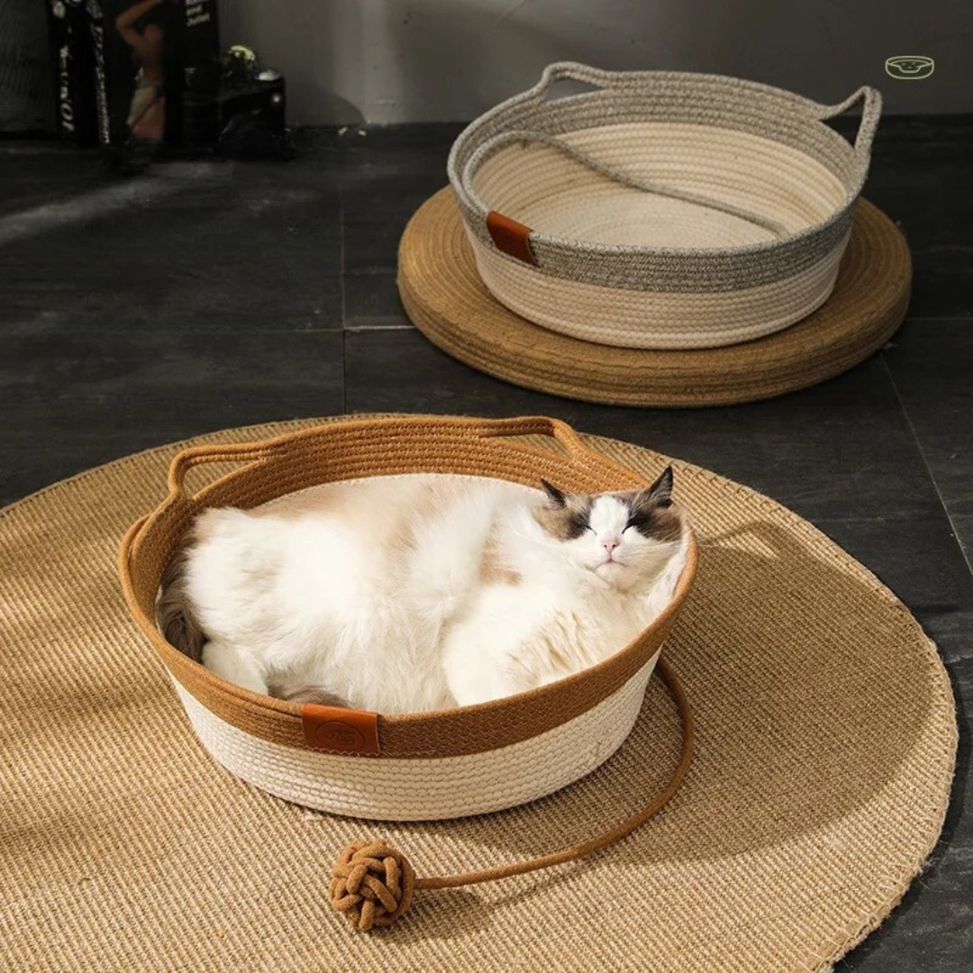 CozyCat - Langlebig Baumwollseil-Katzenbett – Stilvoll und extrem bequem | 50% RABATT