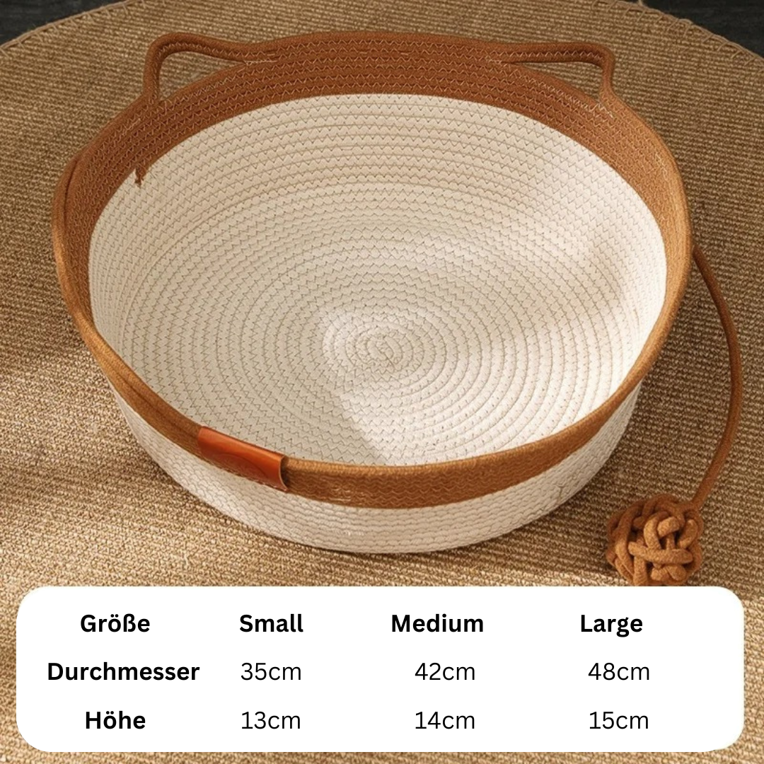 CozyCat - Langlebig Baumwollseil-Katzenbett – Stilvoll und extrem bequem | 50% RABATT
