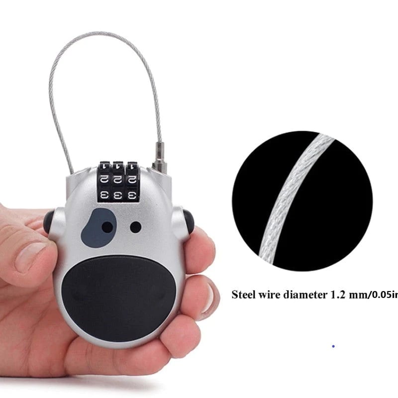 Teleskop-Drahtschloss | Kompaktes Zahlenschloss | Für Fahrrad, Helm & Gepäck | Leicht & Diebstahlsicher