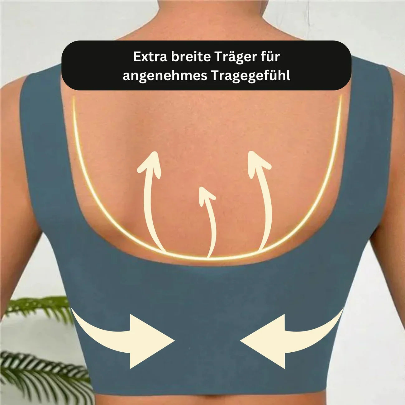 BH ohne Bügel | Bequemer Nahtloser Push Up BH | Komfina