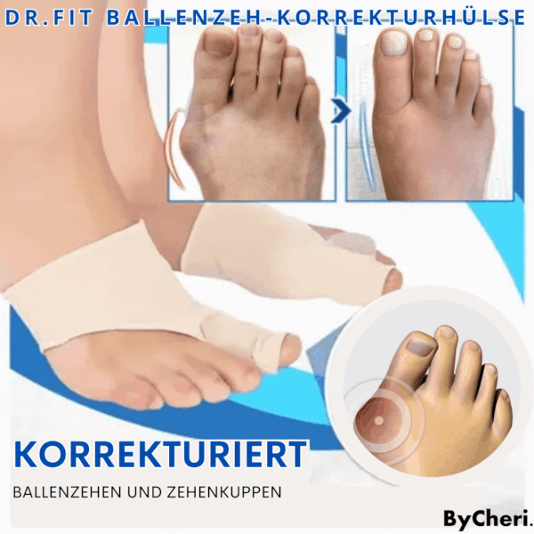 1 + 1 GRATIS HEUTE | Dr.Fit Ballenzeh-Korrekturhülse | Korrigiert Ballenzehen sanft & effektiv – für dauerhaft gesunde Füße