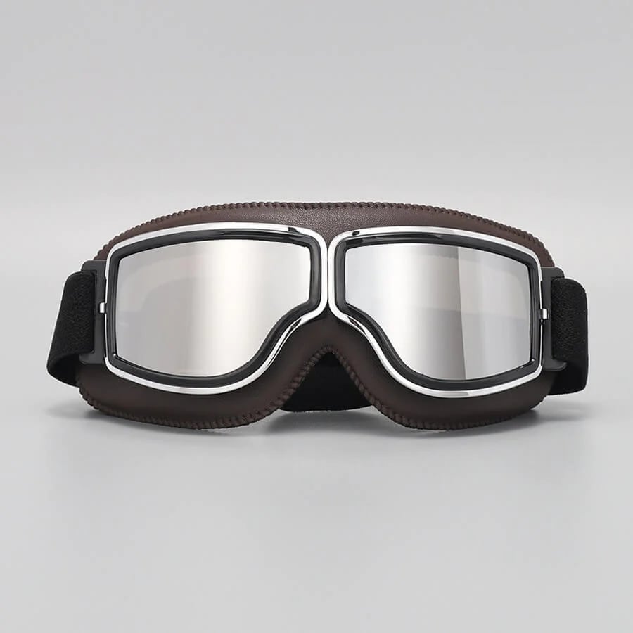 RetroGoggles Vintage Motorradbrille | UV-Schutz | Stoßfest & Verstellbar | 50% Rabatt