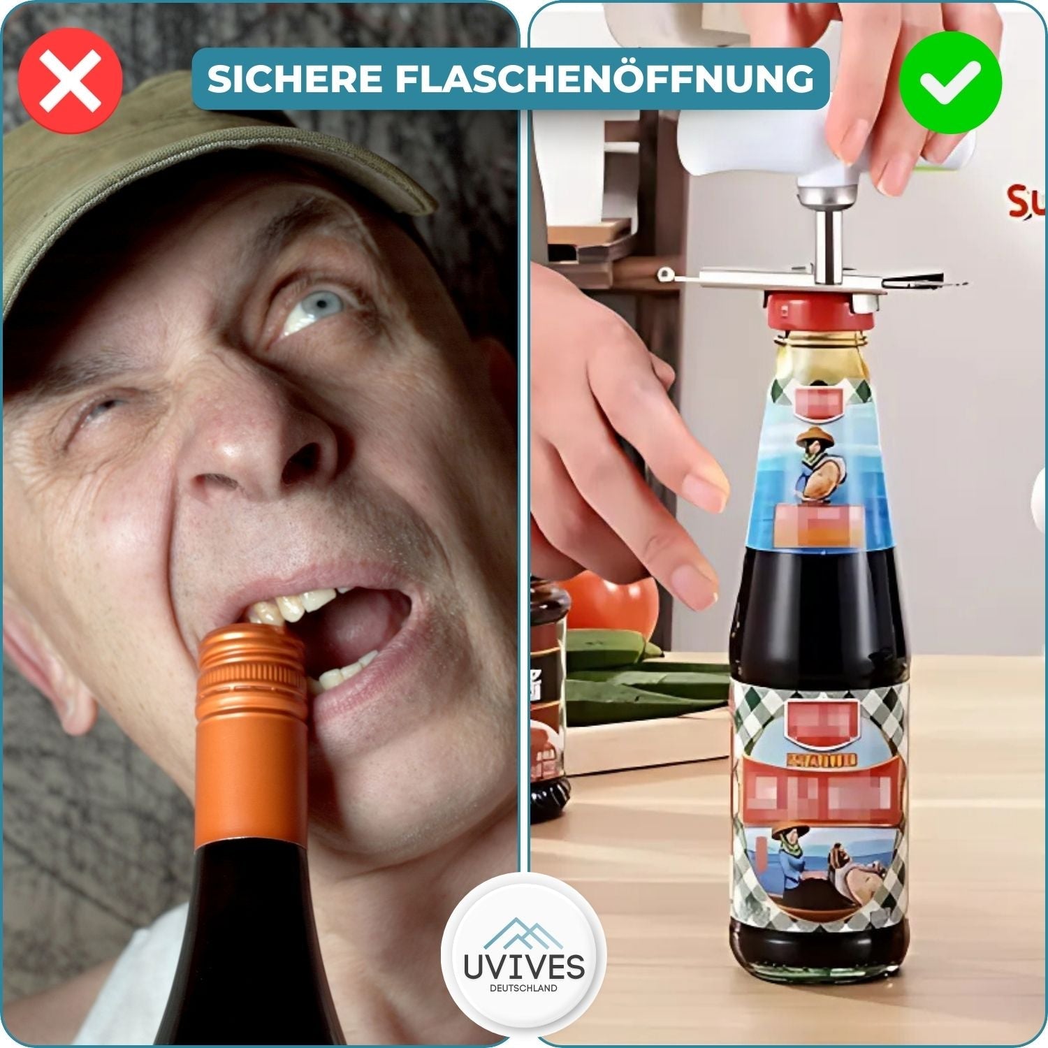1+1 GRATIS | CapCracker™ Müheloses Öffnen von Gläsern für schmerzreduzierte Hände