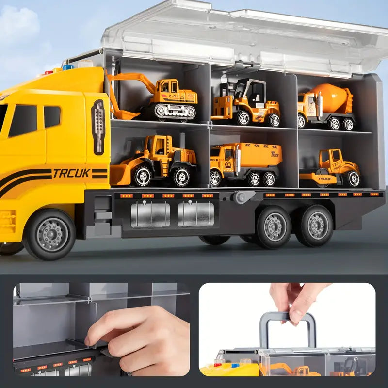 PlayMe Construction Truck Set | Spielzeugauto & Baufahrzeuge | Robust & Lehrreich | 50% Rabatt