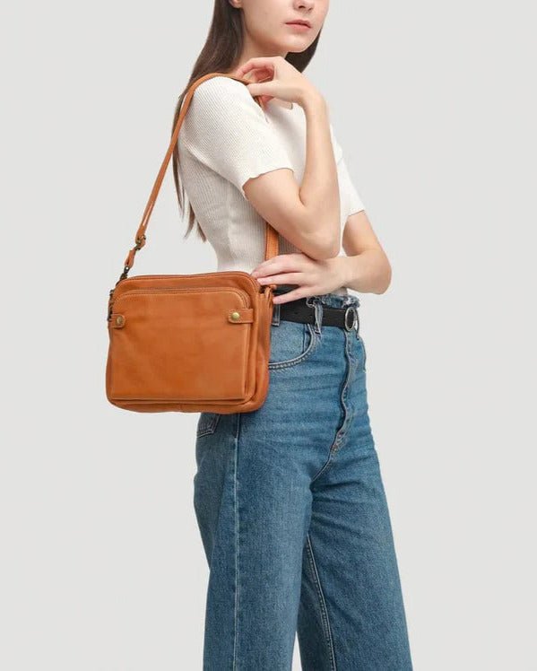 Clara - Elegante Leder Crossbody Tasche mit verstellbarem Riemen