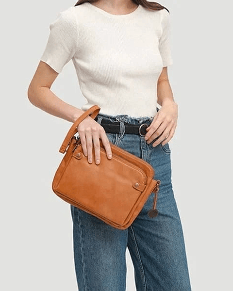 Clara - Elegante Leder Crossbody Tasche mit verstellbarem Riemen