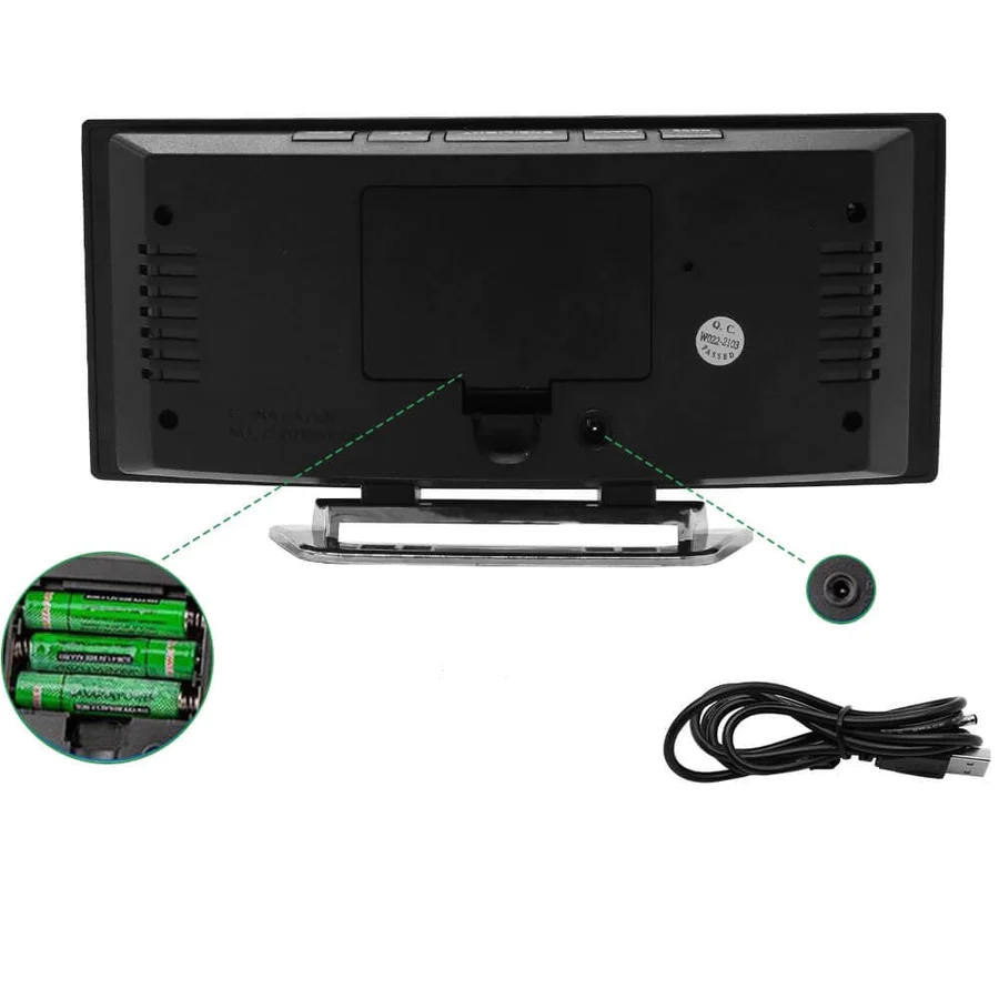 Curve-Clock Gebogener LED-Digitalwecker | Automatische Helligkeit | 50% Rabatt