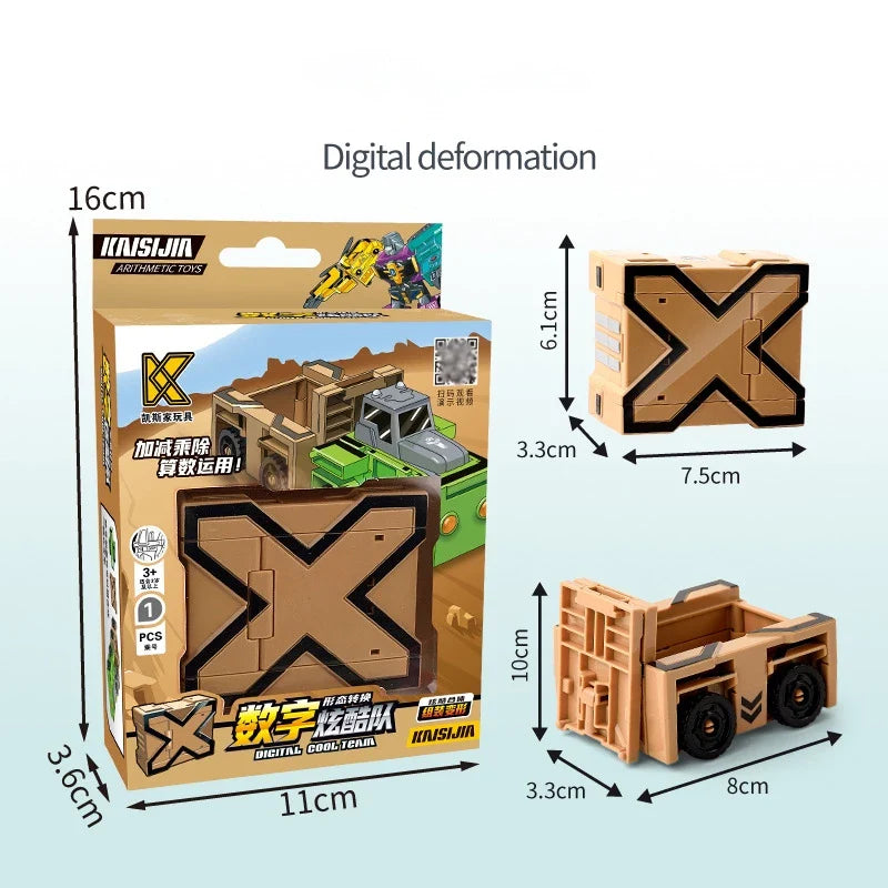 FoldiCars™ – Actionfiguren Mit Zahlenrobotern