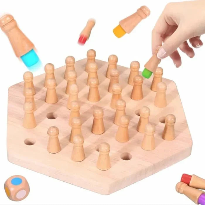 MemoryMeld™ – Holz-Memory-Match-Stick-Schach
