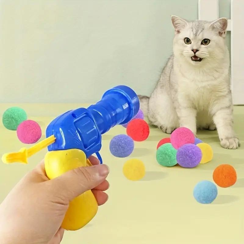 Interaktives Katzenspielzeug Ball Launcher Gun