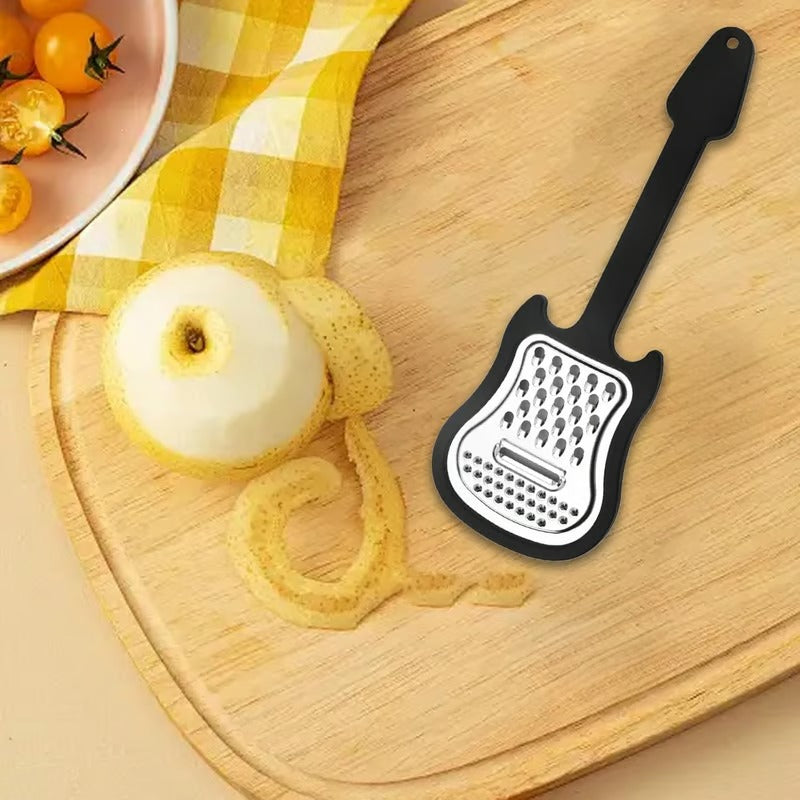 Gemüseschäler aus Edelstahl | Gitarrenförmiger Schäler zum Schälen & Hobeln