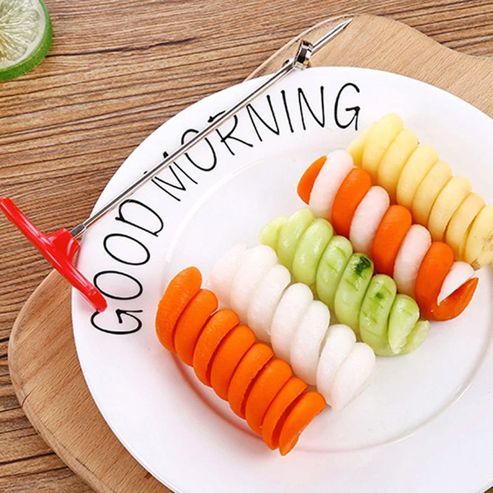 Praktisches 3-in-1 Kochhelfer-Set – Schäler, Zitruspresse & Spiralschneider für kreative Gerichte