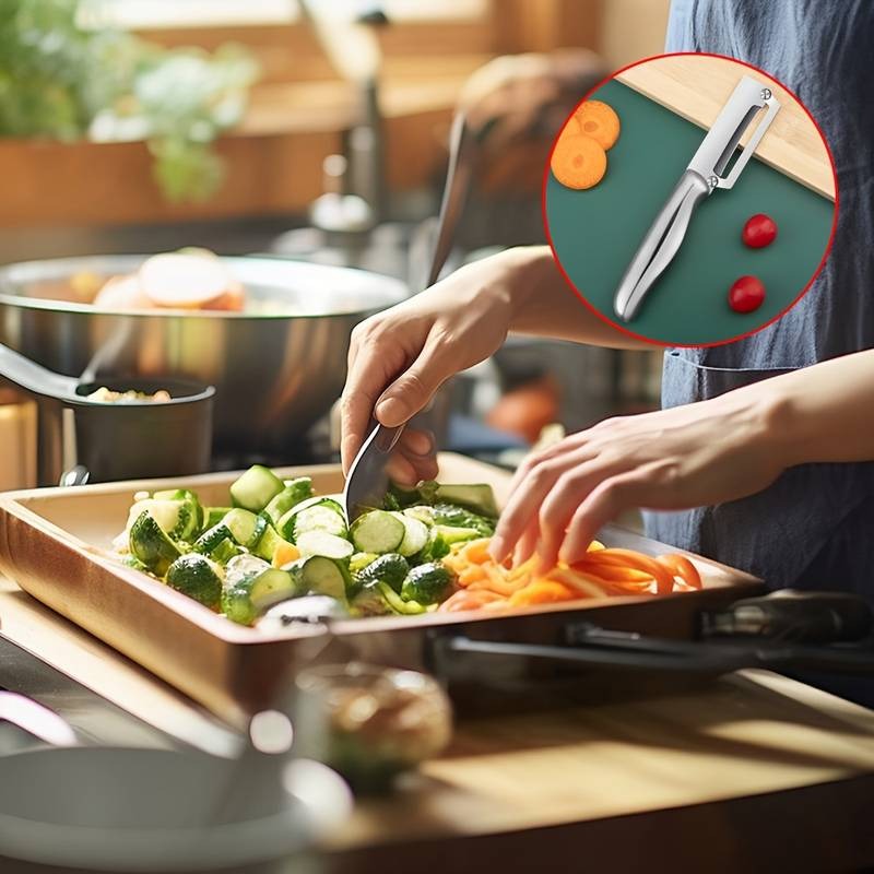 Scharfer Gemüseschäler aus Edelstahl – Für Kürbis, Karotten & sogar Ananas geeignet