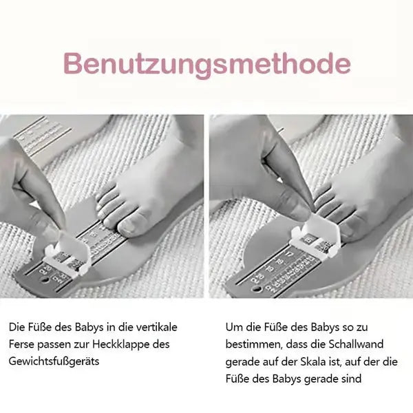 GlideStep™ Baby Fußmessgerät – Perfekte Passformen schnell messen und jeden Wachstumsschritt schätzen