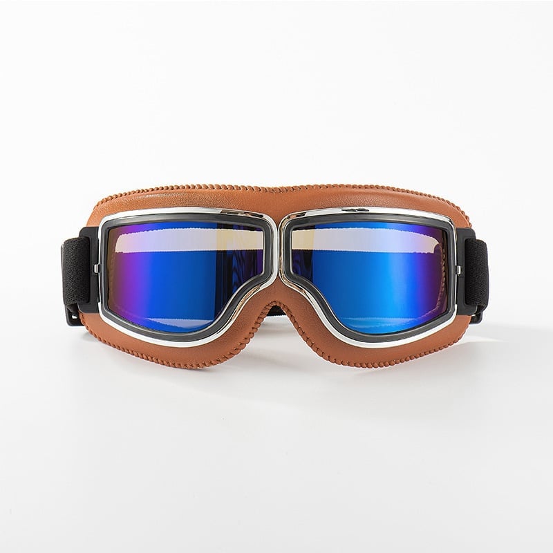 RetroGoggles Vintage Motorradbrille | UV-Schutz | Stoßfest & Verstellbar | 50% Rabatt
