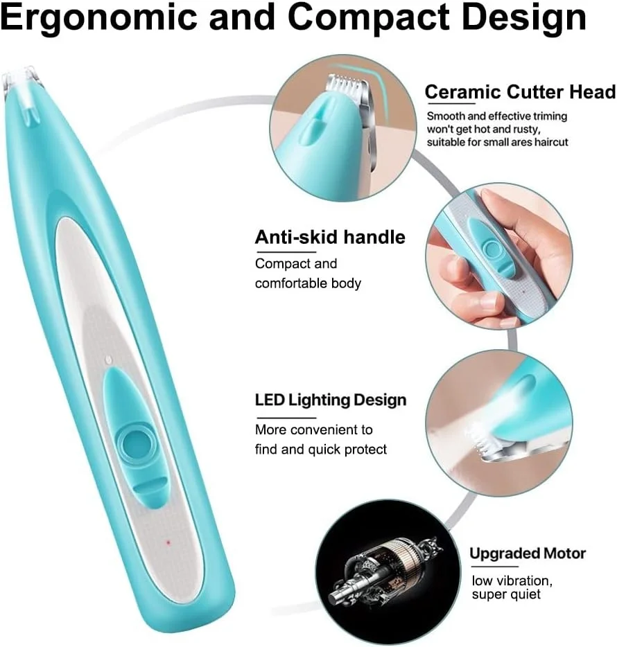 PawShine™ | Präzisions-Haustierpflege mit LED-Genauigkeit und kabelloser Flexibilität
