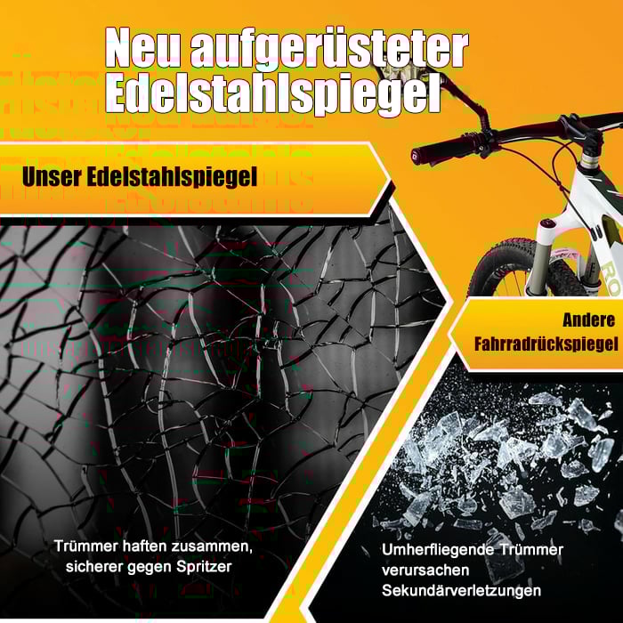 1+1 GRATIS | VeloGuard™ 360 Fahrradspiegel | Kristallklare Rücksicht | 360° Verstellbar | Bruchsicheres Glas