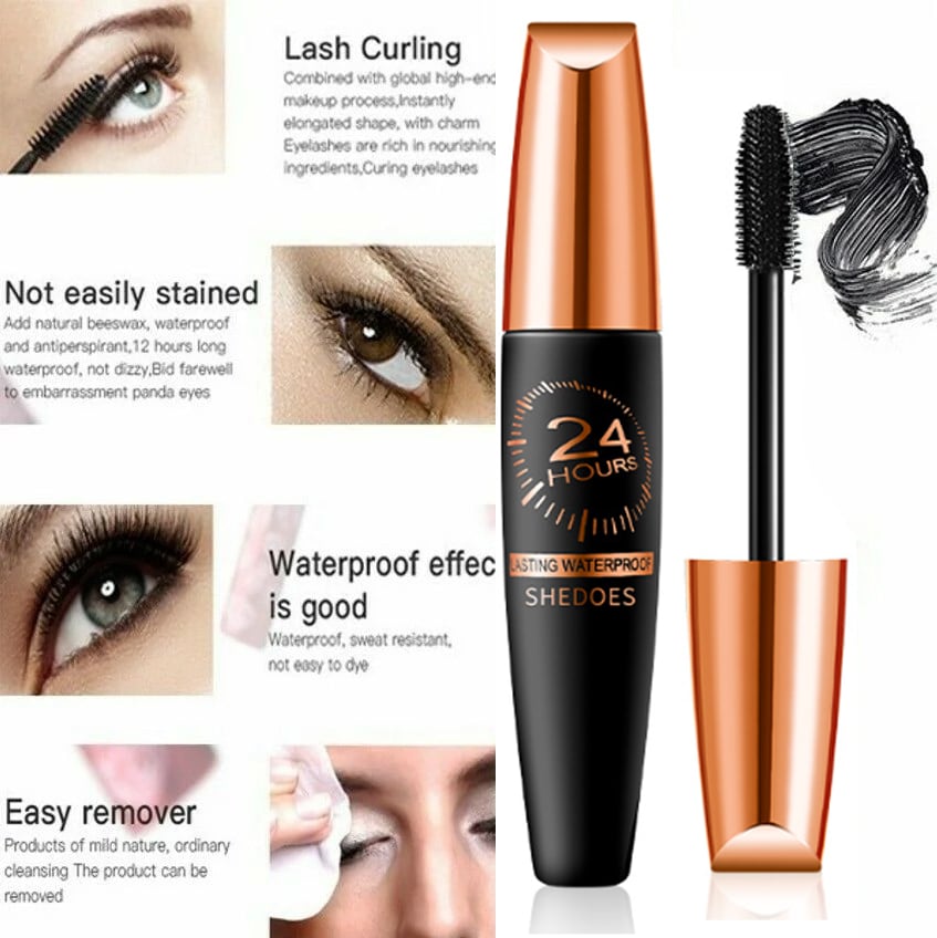 1+1 Gratis | LashLux™ 4D Wasserdichte Seidenfaser Verdickende und Verlängernde Wimperntusche