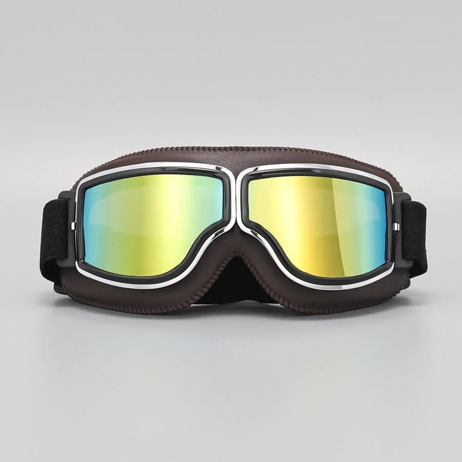 RetroGoggles Vintage Motorradbrille | UV-Schutz | Stoßfest & Verstellbar | 50% Rabatt
