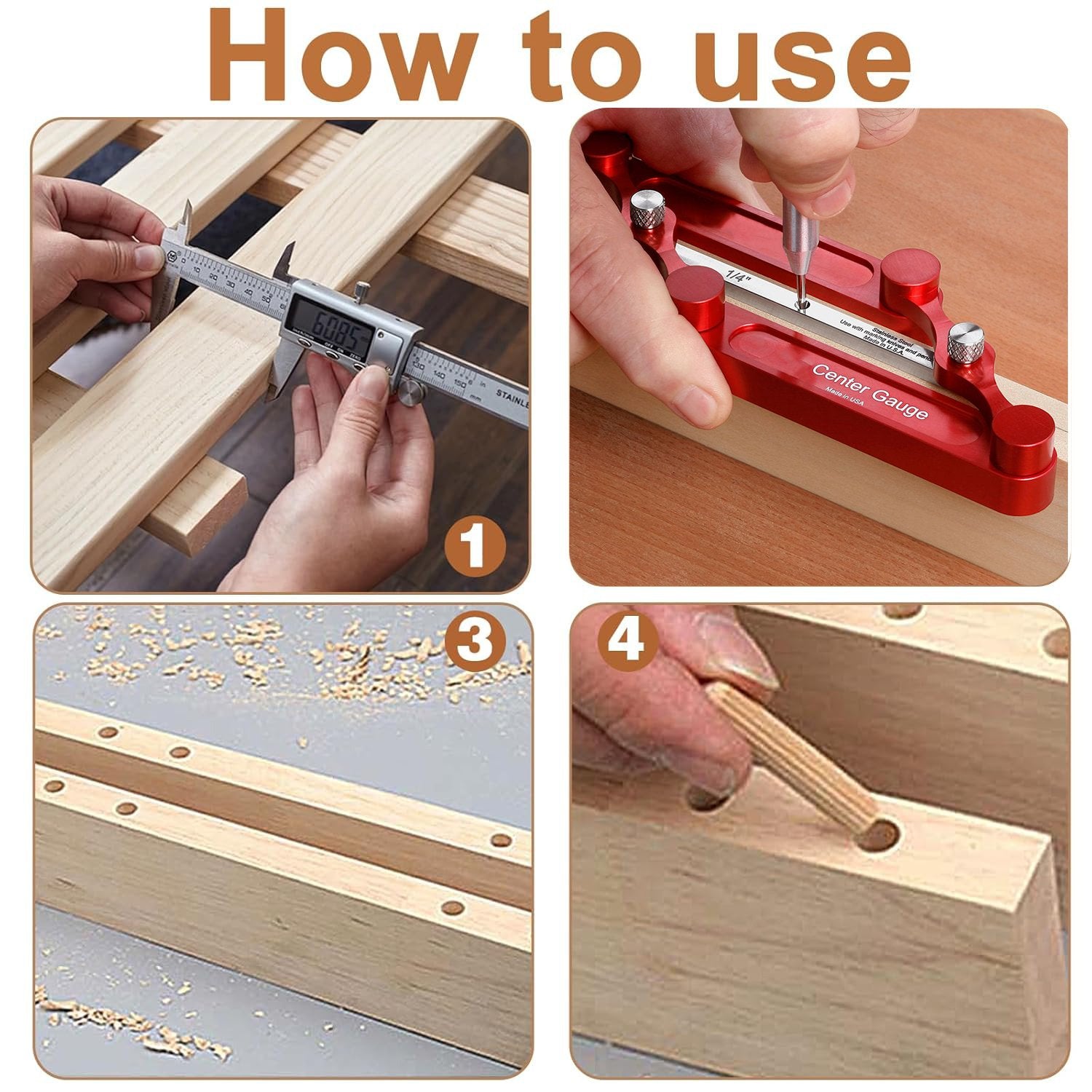 PrecisionMark™ Zentrieranschlag — Perfekte Nagelverbindungen jedes Mal ohne Aufwand (3 Stück)