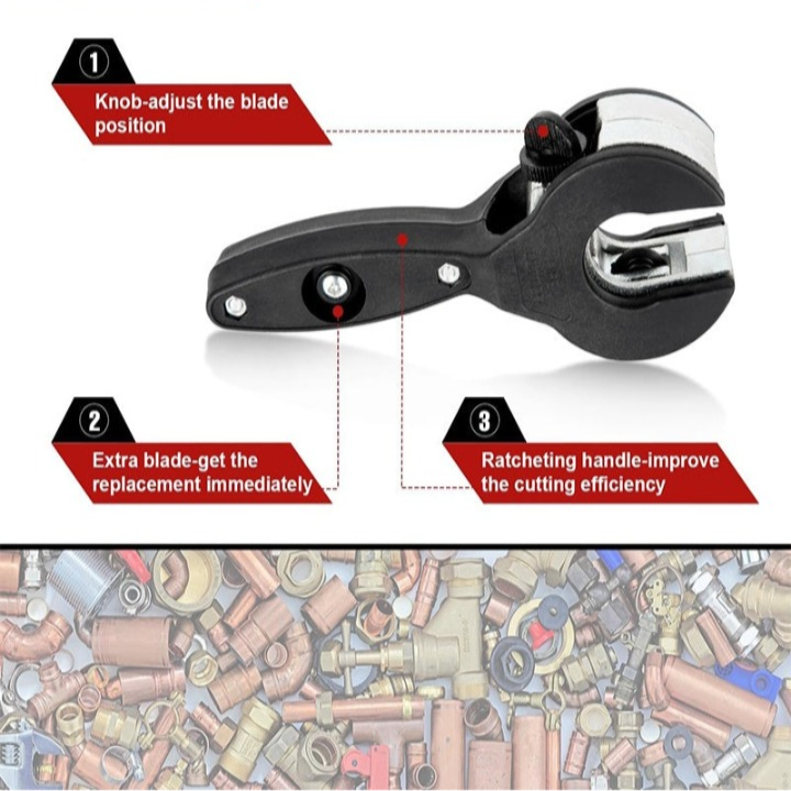 EliteCut™ Ratschen-Rohrschneider – Meistere enge Räume mit mühelosen, perfekten Schnitten bei jedem Mal