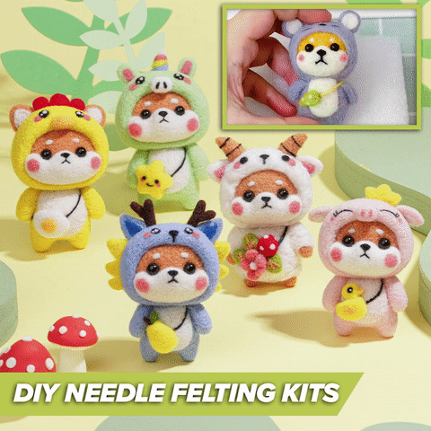 Wolly - Anfänger Wolle Nadel Filzen Kit | 2+2 GRATIS