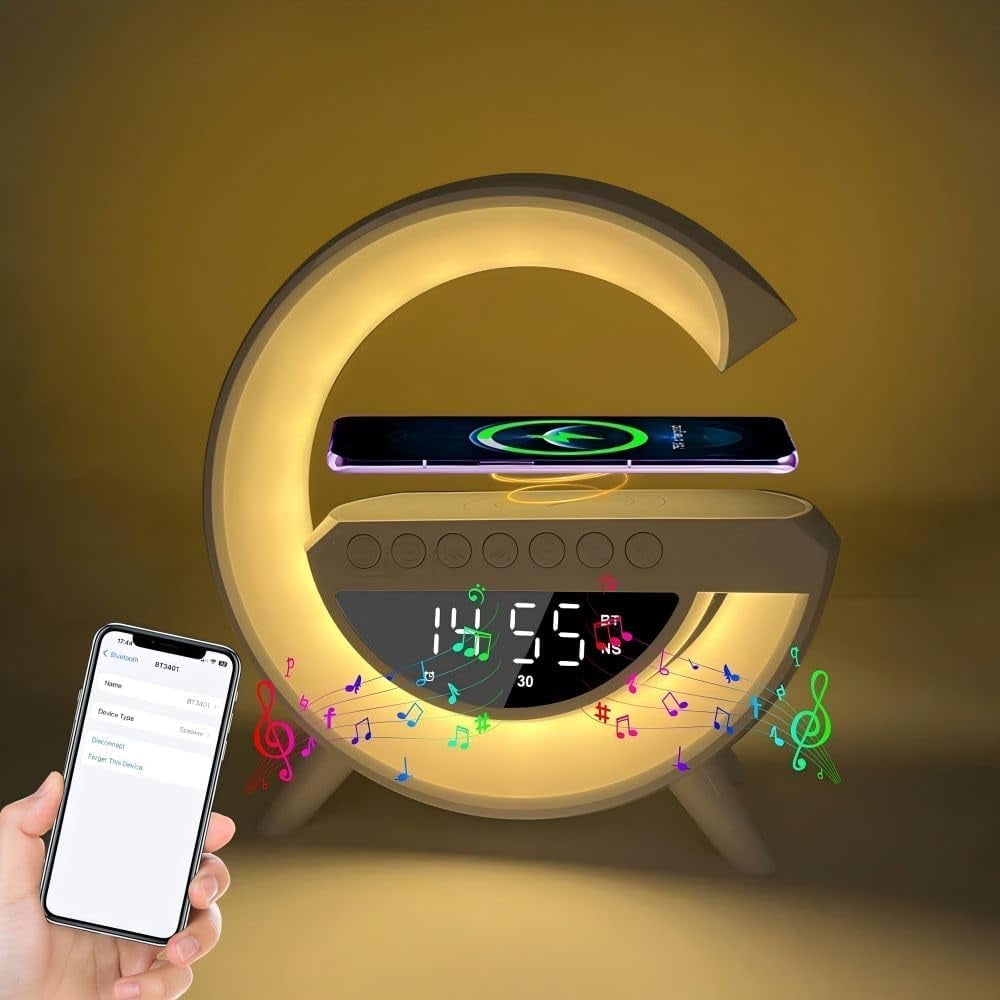 G-LumiSound | Kabelloser Lautsprecher mit LED-Beleuchtung | Integriertes Wireless Charging