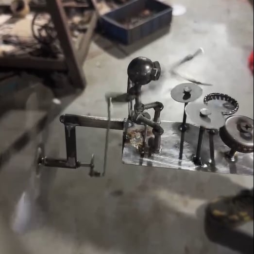 Metall-Windrad „Rockband“