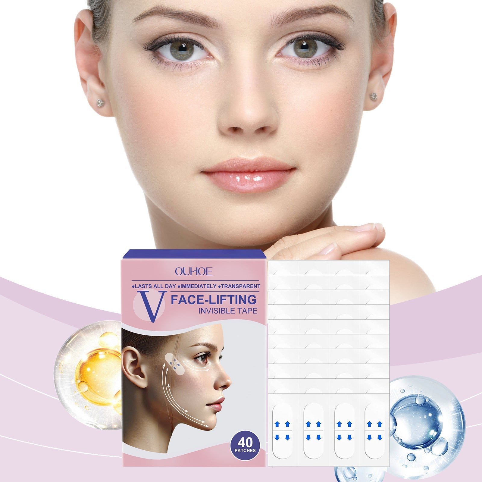 BeauLift Unsichtbares Face-Lifting Tape | Sofortiger Lifting-Effekt | 1+1 GRATIS