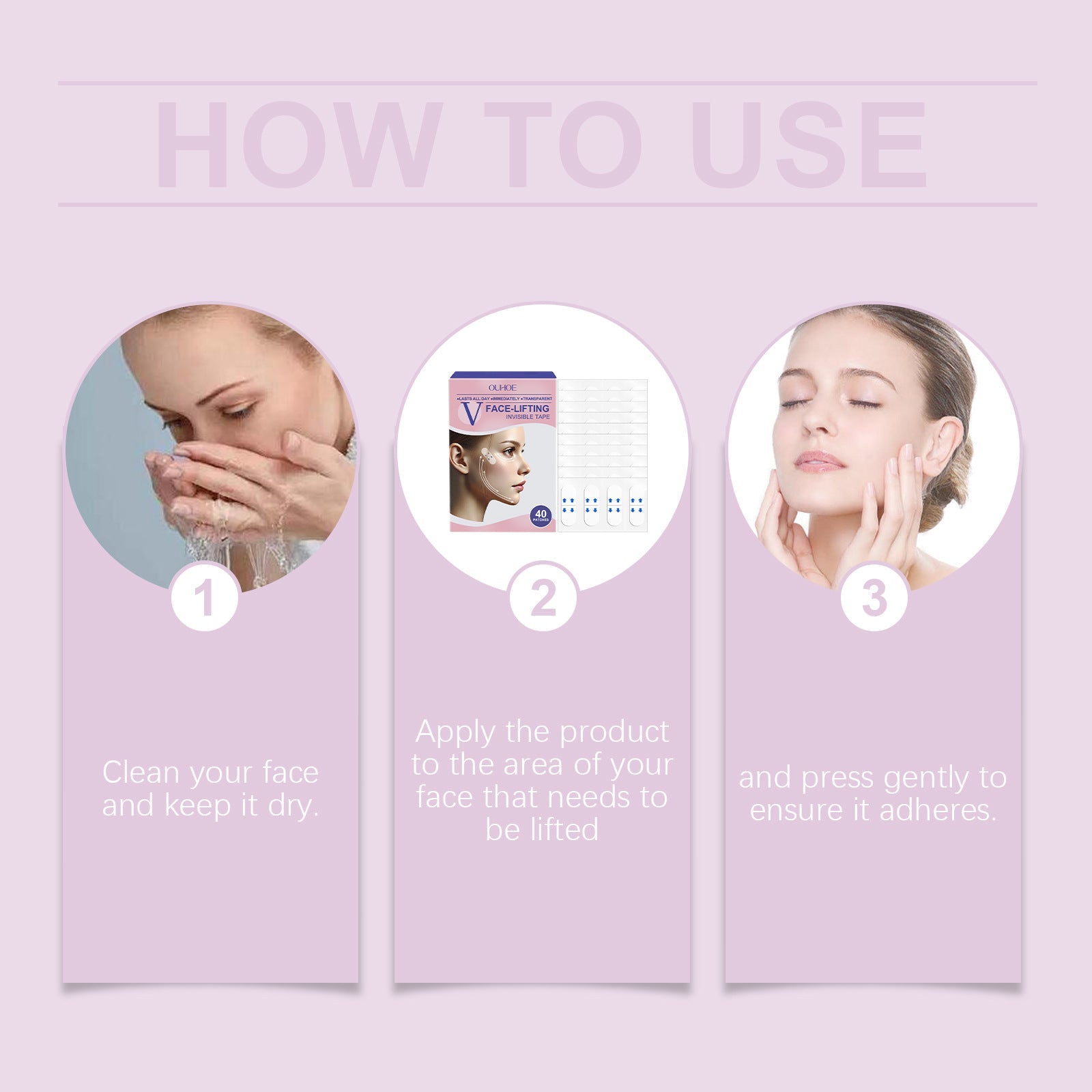 BeauLift Unsichtbares Face-Lifting Tape | Sofortiger Lifting-Effekt | 1+1 GRATIS