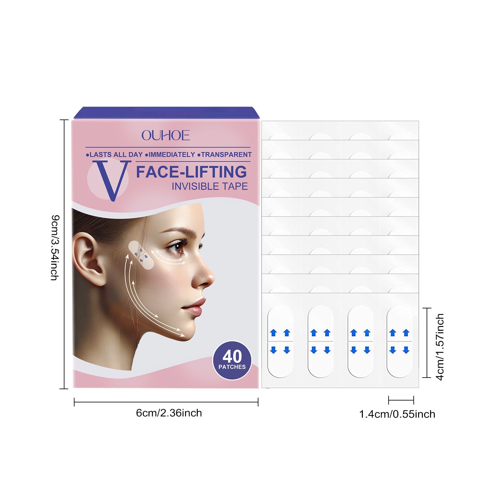BeauLift Unsichtbares Face-Lifting Tape | Sofortiger Lifting-Effekt | 1+1 GRATIS