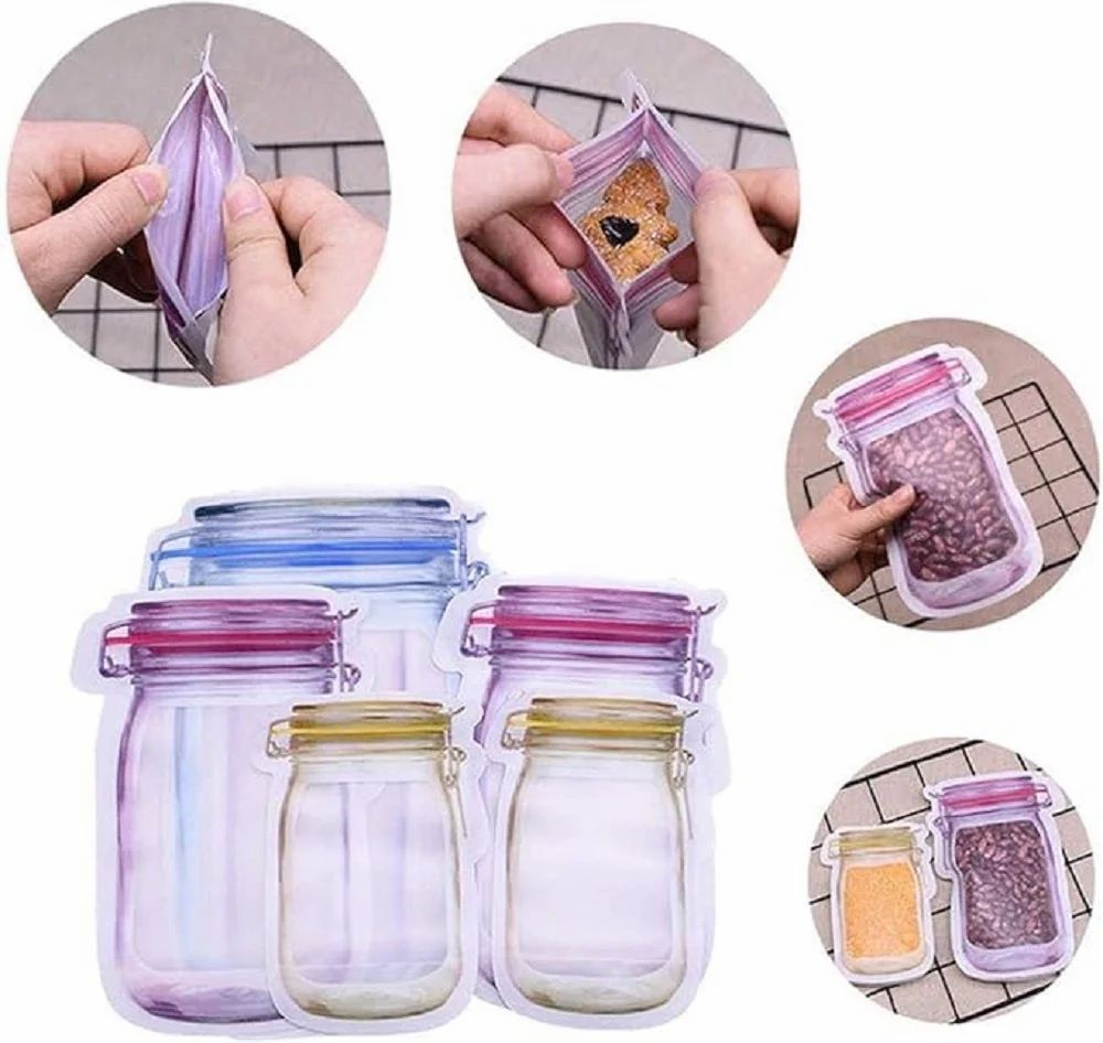 1+1 Gratis | SealJars™ (3 Stück) Wiederverwendbare Einmachglas-Druckverschlussbeutel