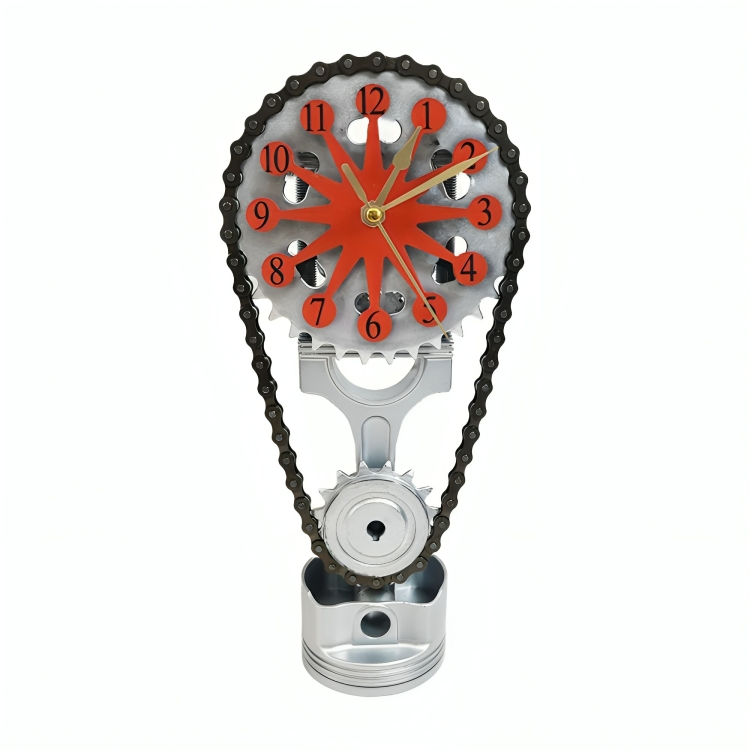 TimeForge™ | Drehende Metall-Zahnraduhr