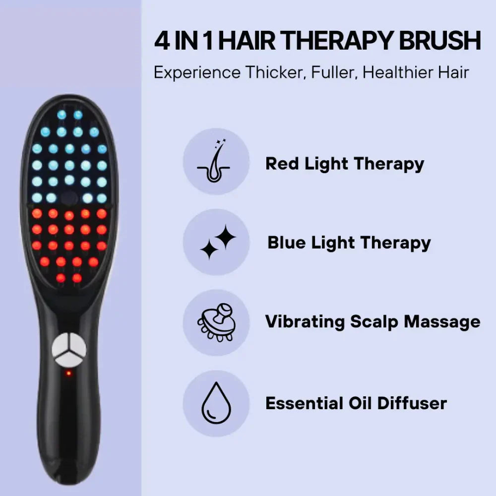 RejuvaComb™ Haarwachstums-Kamm | Mit Rotlicht- & Vibrationstherapie | Gegen Haarausfall | Für Dickeres & Gesünderes Haar
