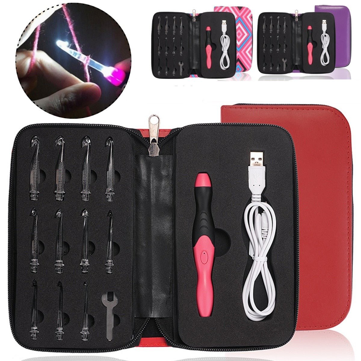 GlowHook™ - Mühelos Nachts Häkeln