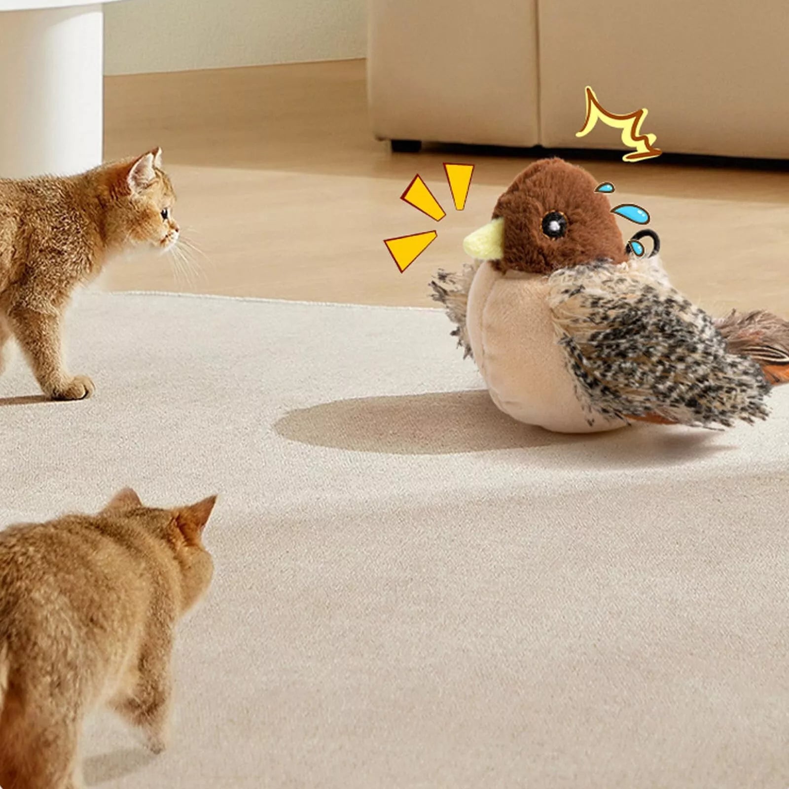 Tweetie™ – Zwitschernder Vogel als Spielzeug für Katzen