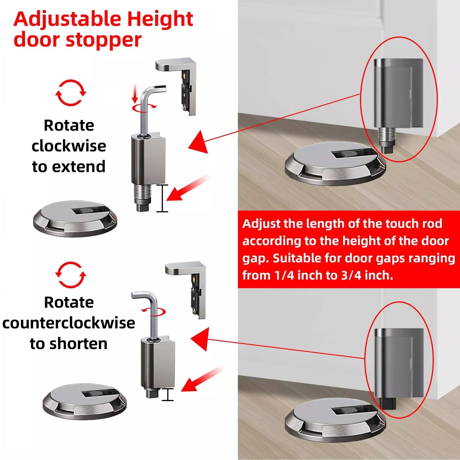TürLock™ – Verstellbarer Winddichter Mechanischer Selbstverriegelnder Türstopper